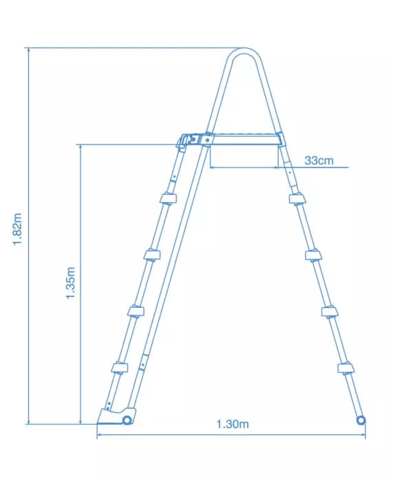 Intex Sicherheitsleiter für Pools von bis zu 132 cm Höhe IN-128077