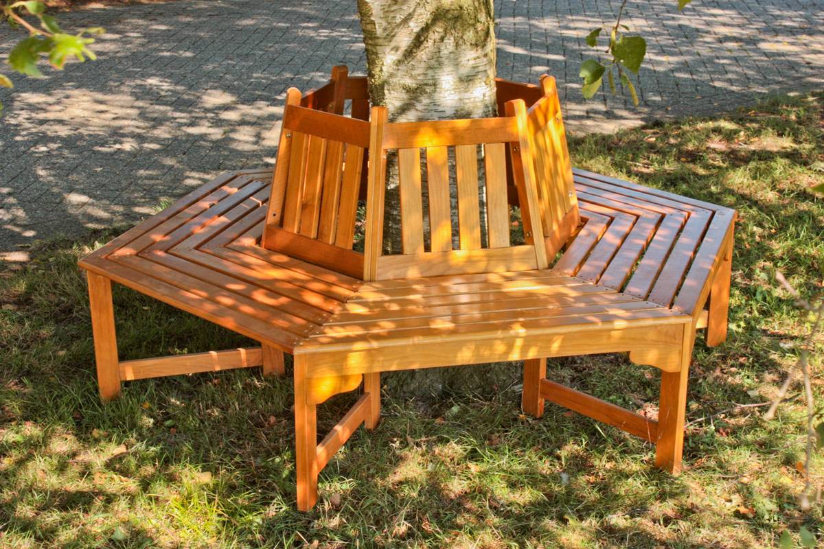 Baumbank ONTARIO, Holz, natur, lackiert, für 6 Personen HI-960354E