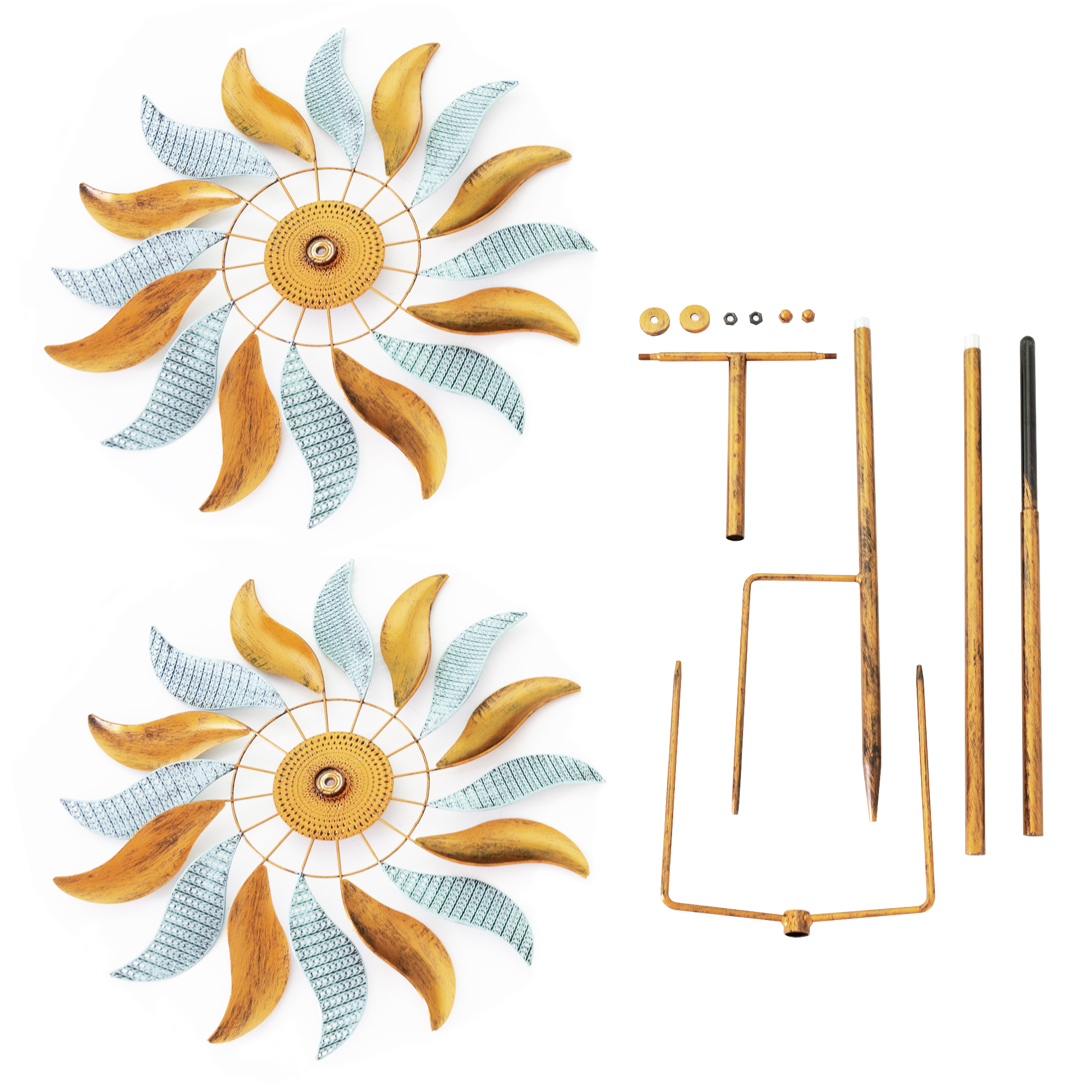 Windrad “Fire Flower”, Windspiel mit 2 gegenläufigen Rotoren, Gartendeko 213 cm hoch NA183 Windrad “Fire Flower”, Windspiel mit 2 gegenläufigen Rotoren, Gartendeko 213 cm hoch NA183