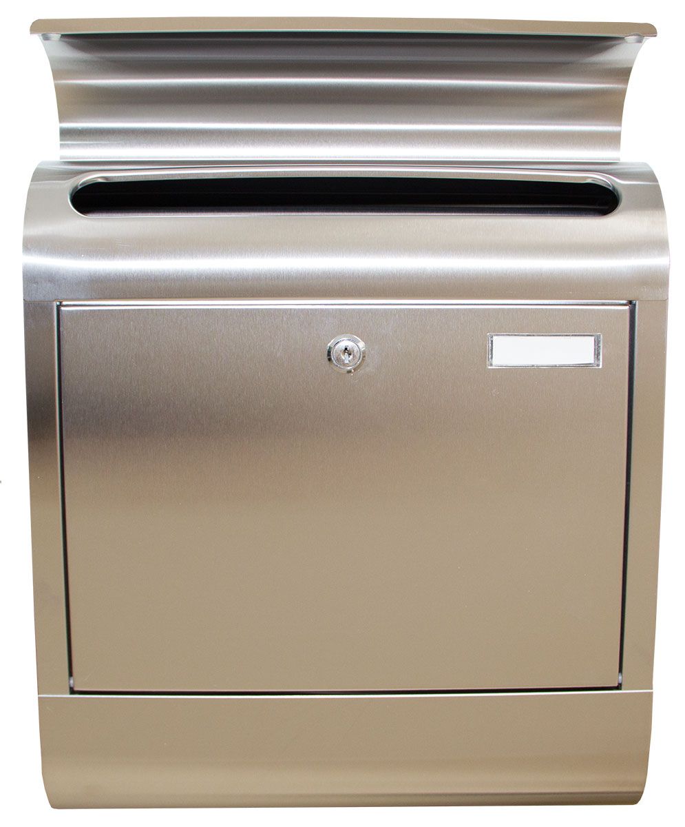 Edelstahl Briefkasten mit Zeitungsfach WE-1761 Edelstahl Briefkasten mit Zeitungsfach WE-1761