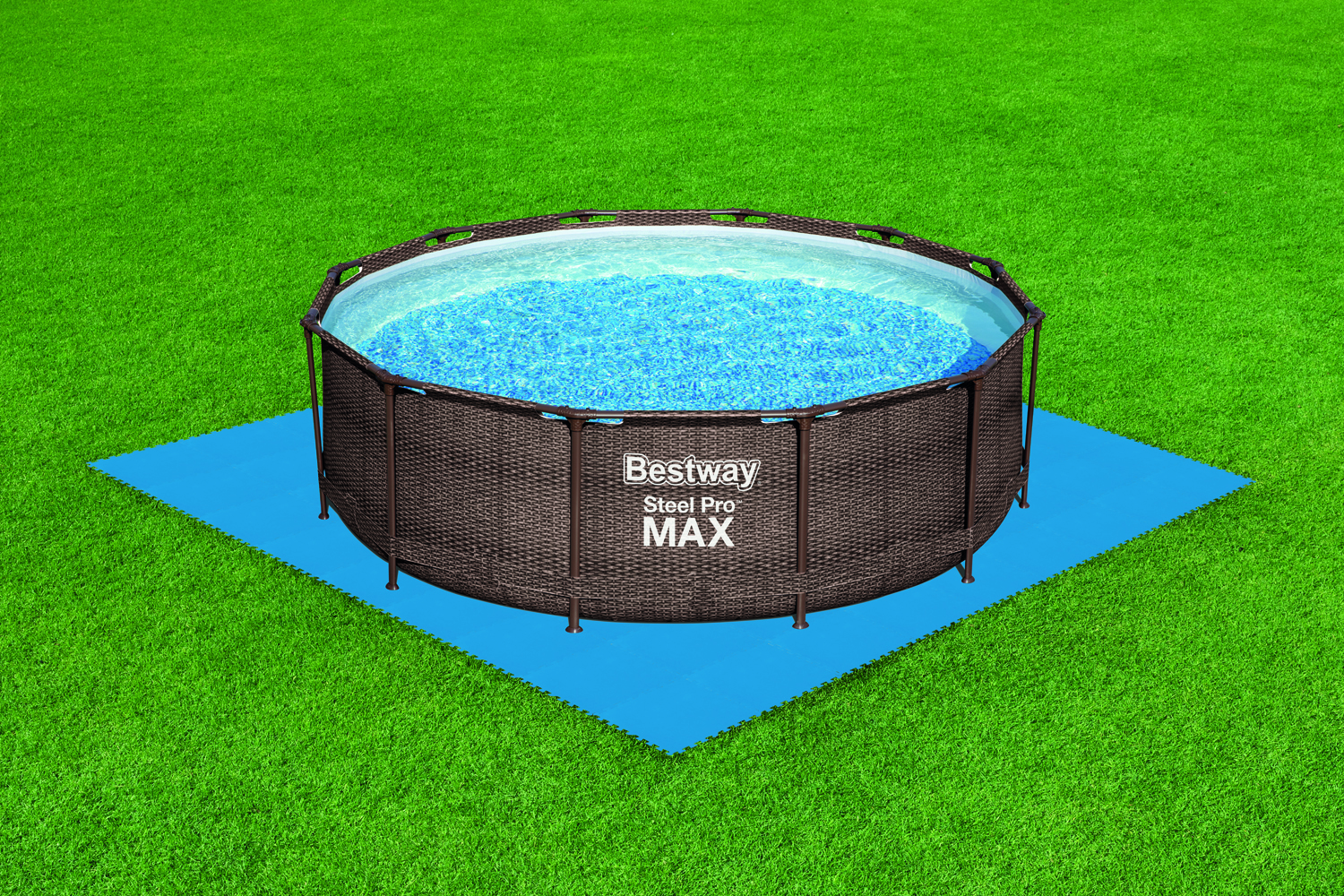 Pool-Bodenschutzfliesen Set 9 Stück,a50 x 50 cm, blau 58220_24