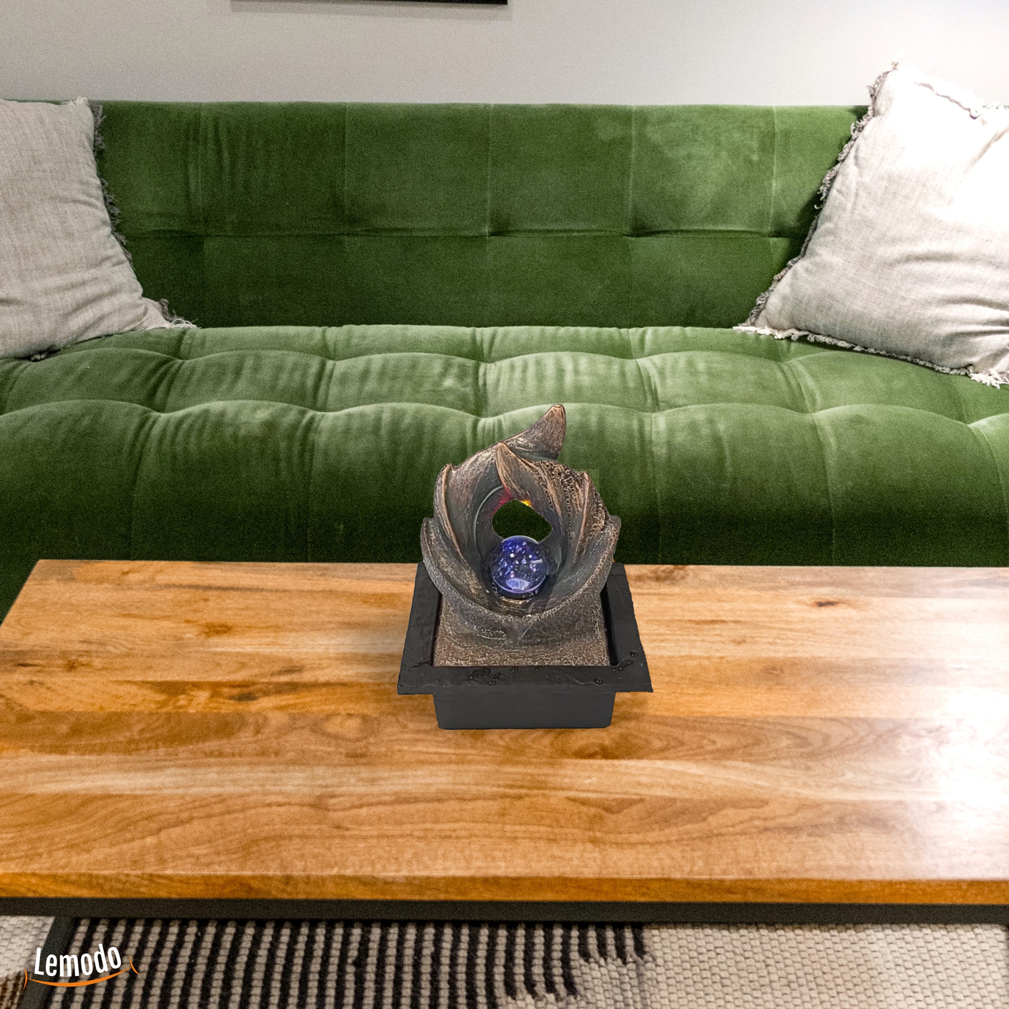 Zimmerbrunnen Elements mit LED-Beleuchtung, Feng Shui Dekobrunnen für Wohnung und Büro NA095 Zimmerbrunnen Elements mit LED-Beleuchtung, Feng Shui Dekobrunnen für Wohnung und Büro NA095