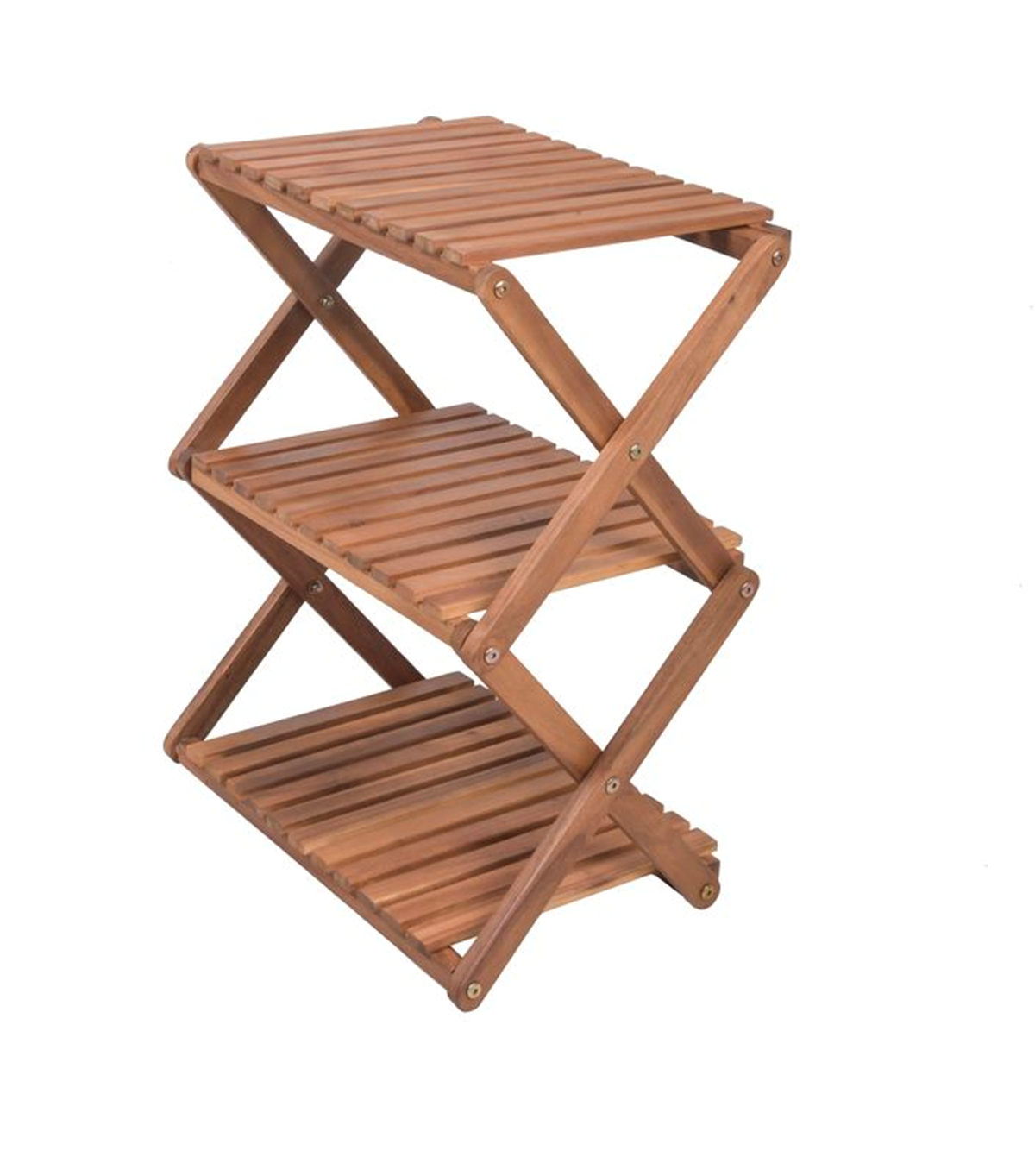 Pflanzregal aus Akazienholz mit verschiedenen Ebenen HI-985184