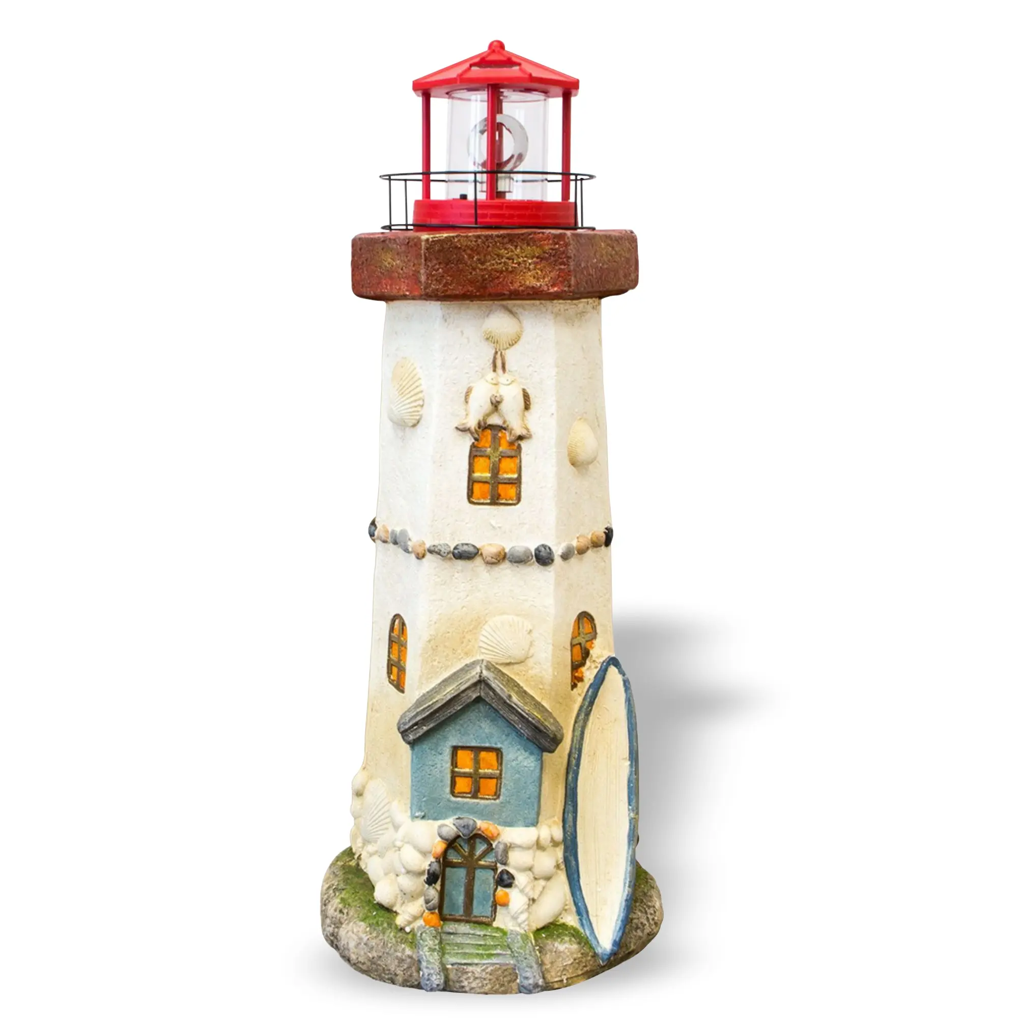 Leuchtturm mit Solar-Rundum-Leuchte, Gartendekoration HL006_R Leuchtturm mit Solar-Rundum-Leuchte, Gartendekoration HL006_R