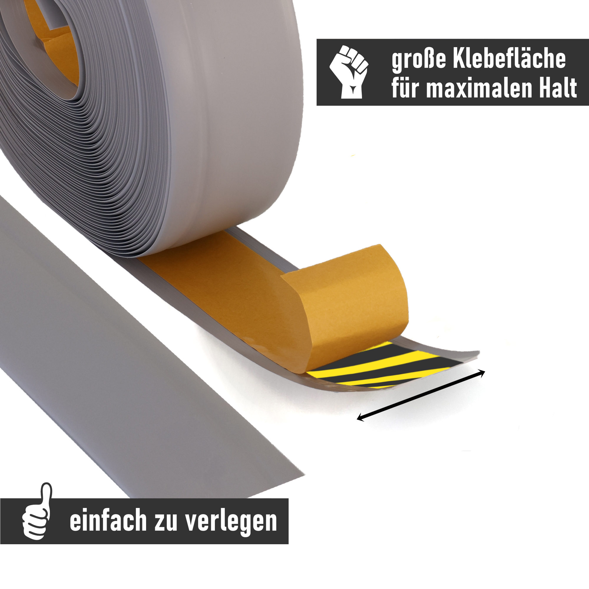 Weichsockelleiste selbstklebend, hellgrau, Sockelleiste auf Rolle, Fußleiste MS018