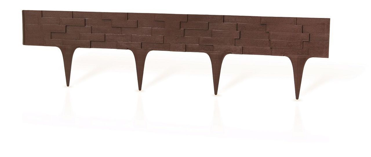 Beeteinfassung als Stecksystem, Beetumrandung in Stein-Optik, braun, flexible Rasenkante GP-11003 Beeteinfassung als Stecksystem, Beetumrandung in Stein-Optik, braun, flexible Rasenkante GP-11003