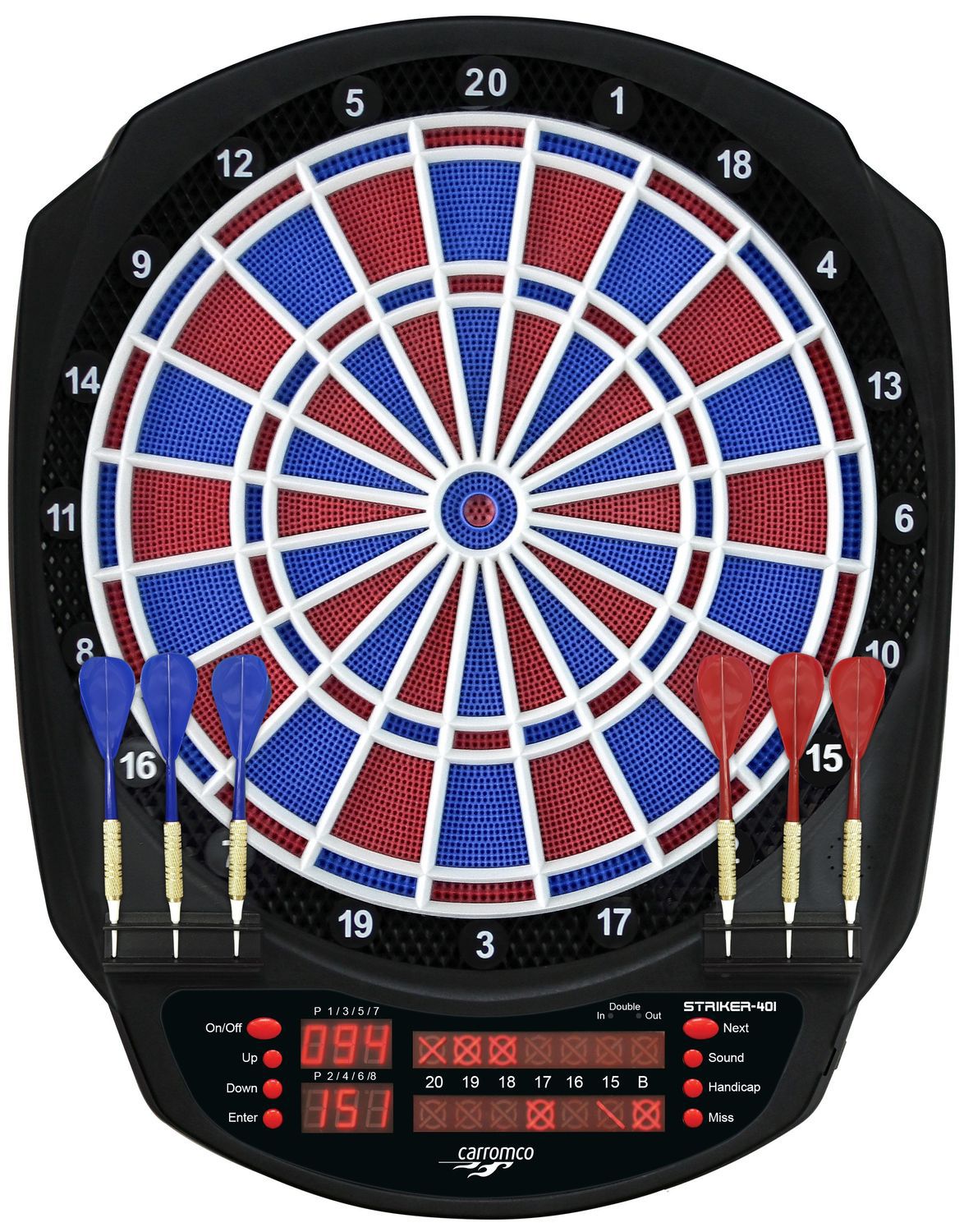 Elektronisches Dartboard STRIKER-401, mit 2-Loch Abstand CC-92446 Elektronisches Dartboard STRIKER-401, mit 2-Loch Abstand CC-92446