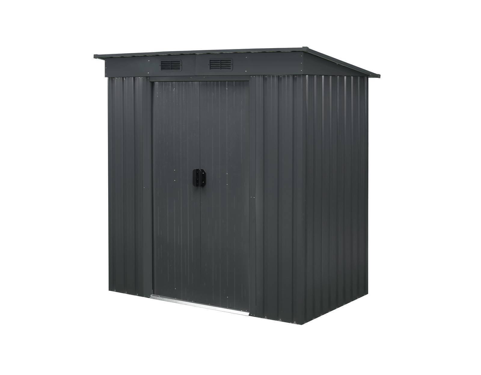 Gerätehaus LEIPZIG aus Metall, Geräteschuppen mit Schiebetüren EPH-40003737 Gerätehaus LEIPZIG aus Metall, Geräteschuppen mit Schiebetüren EPH-40003737