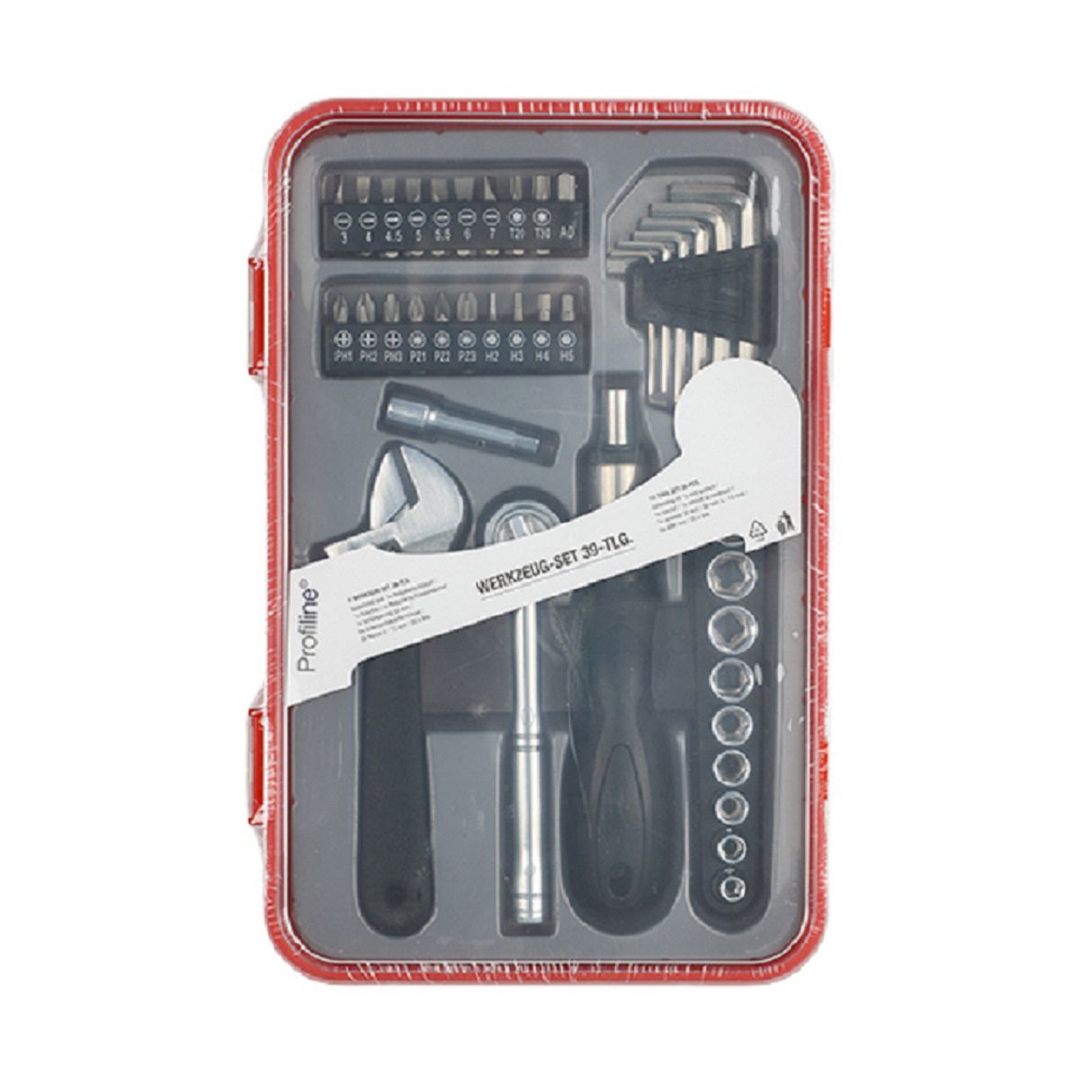 Werkzeug-Set 39-teilig mit Ratsche und Bits HH-95167 Werkzeug-Set 39-teilig mit Ratsche und Bits HH-95167