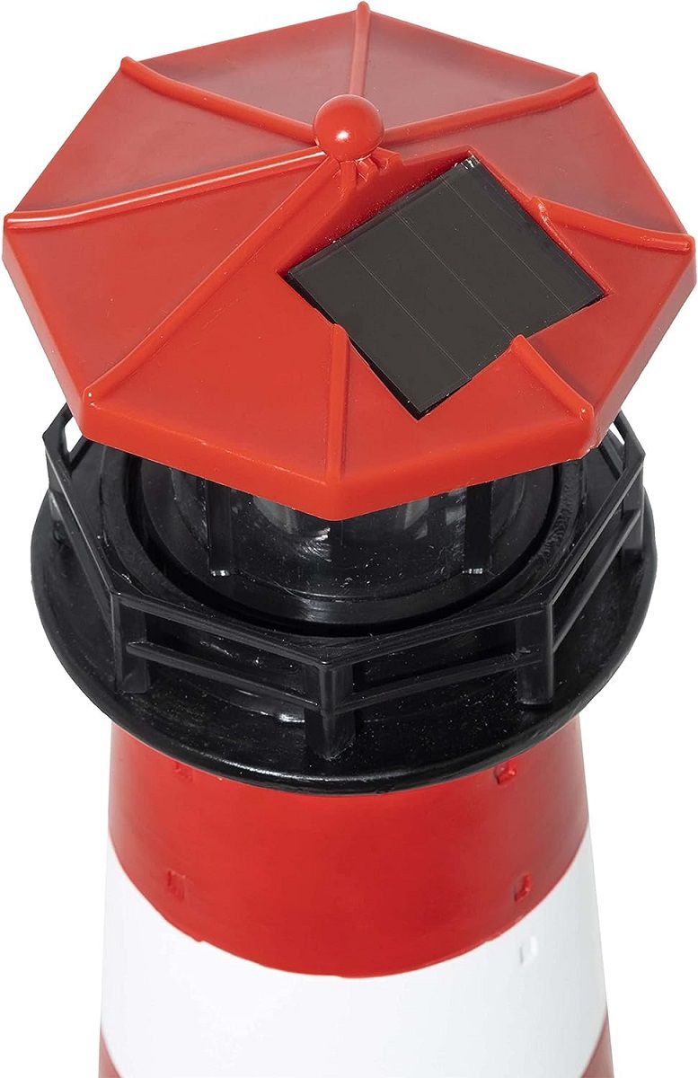 LED Solar Leuchtturm mit rotierender Leuchte, 43 cm hoch HH-70462 LED Solar Leuchtturm mit rotierender Leuchte, 43 cm hoch HH-70462