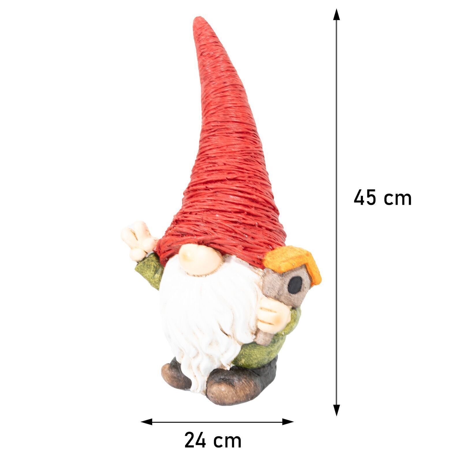 Wichtel 42,5 cm hoch, Weihnachtswichtel aus Magnesia, Gnome HL014