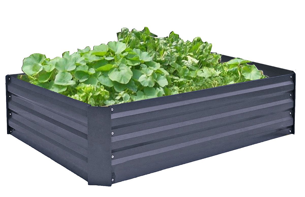 Beetumrandung Metall, anthrazit, Hochbeet HI-507279 Beetumrandung Metall, anthrazit, Hochbeet HI-507279