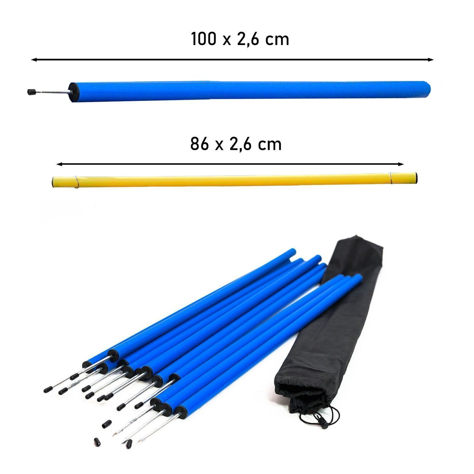 Hundetrainingsset, Slalomstangen und Hürden, Agility-Set, Hundesport PR-A19-C Hundetrainingsset, Slalomstangen und Hürden, Agility-Set, Hundesport PR-A19-C
