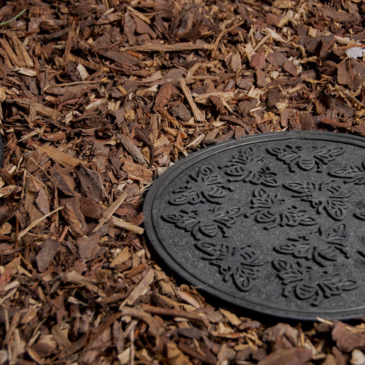 Trittplatte für Garten aus Gummi, 3er Set, Trittstein, Gartenplatte ES-SS12_3 Trittplatte für Garten aus Gummi, 3er Set, Trittstein, Gartenplatte ES-SS12_3