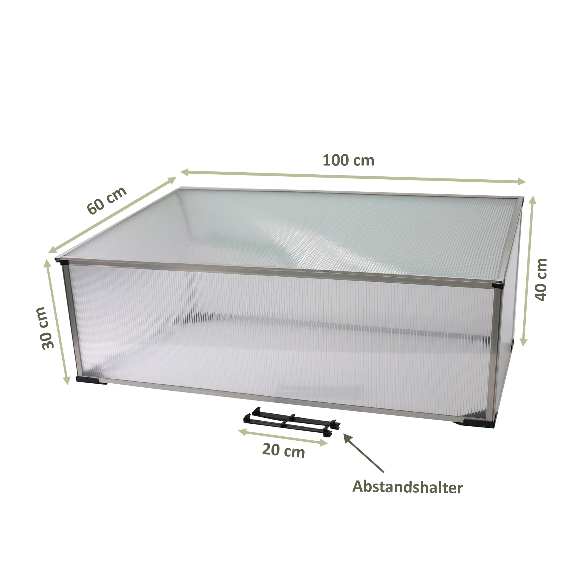 Frühbeet aus 1 mm starkem Aluminium, Treibhaus mit Aufstelldach, Frühbeetaufsatz NA209 Frühbeet aus 1 mm starkem Aluminium, Treibhaus mit Aufstelldach, Frühbeetaufsatz NA209