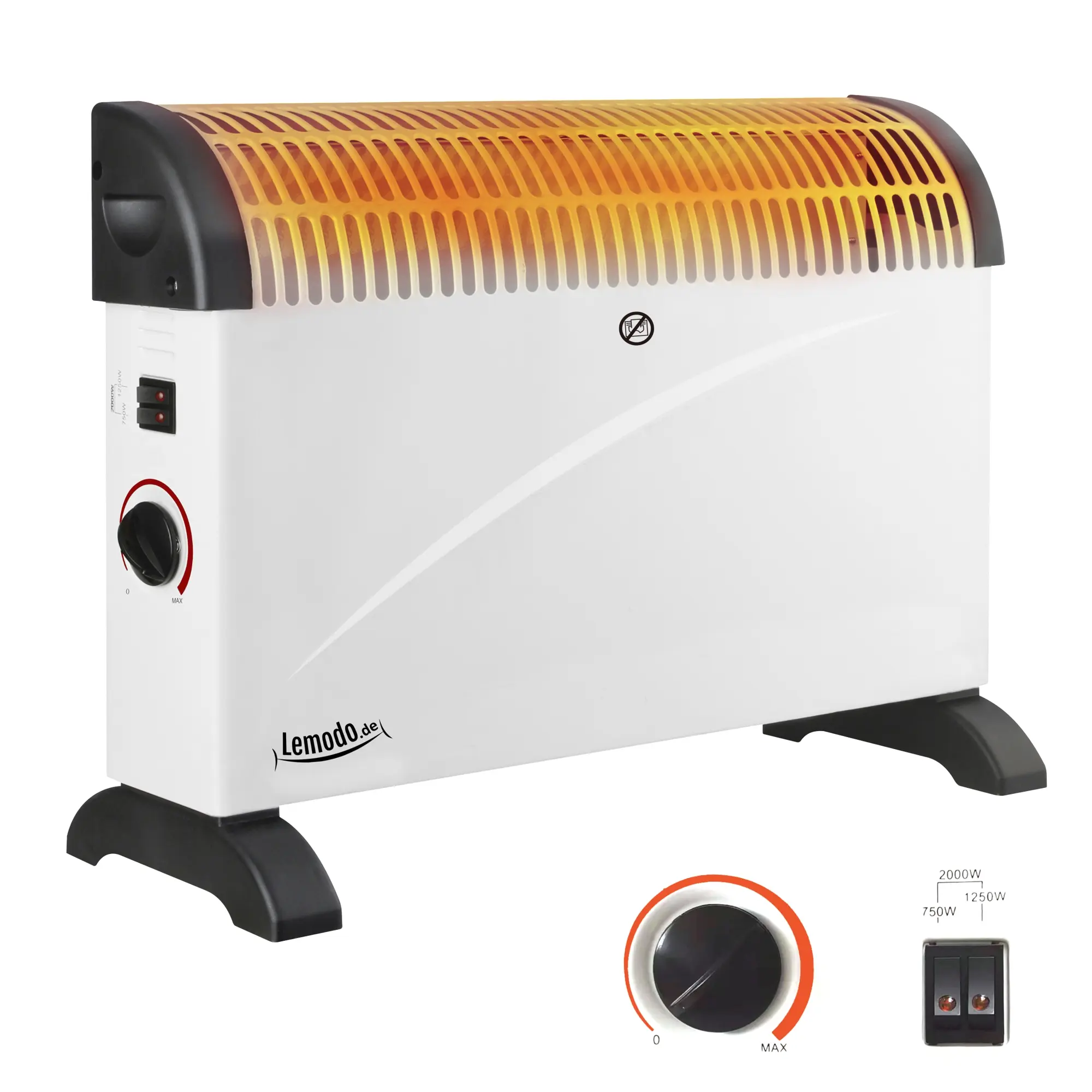 Elektroheizung mit 3 Leistungsstufen, mobiler und effizienter Elektroheizkörper NA131 Elektroheizung mit 3 Leistungsstufen, mobiler und effizienter Elektroheizkörper NA131