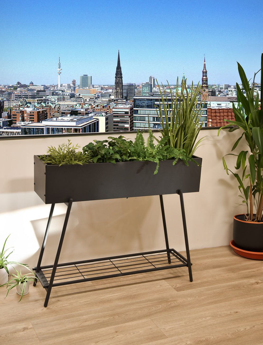 Blumenkasten Blumentopf Pflanzkasten anthrazit HI-507427 Blumenkasten Blumentopf Pflanzkasten anthrazit HI-507427