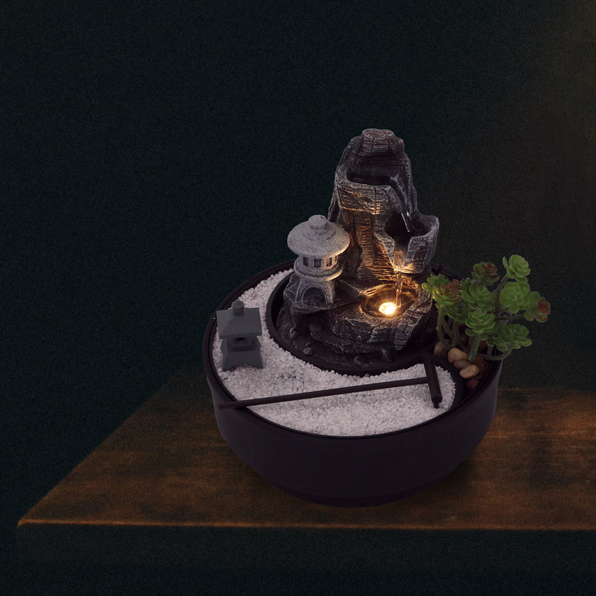 Zimmerbrunnen mit LED-Beleuchtung, Dekobrunnen “Laterne” für die Wohnung NA195 Zimmerbrunnen mit LED-Beleuchtung, Dekobrunnen “Laterne” für die Wohnung NA195