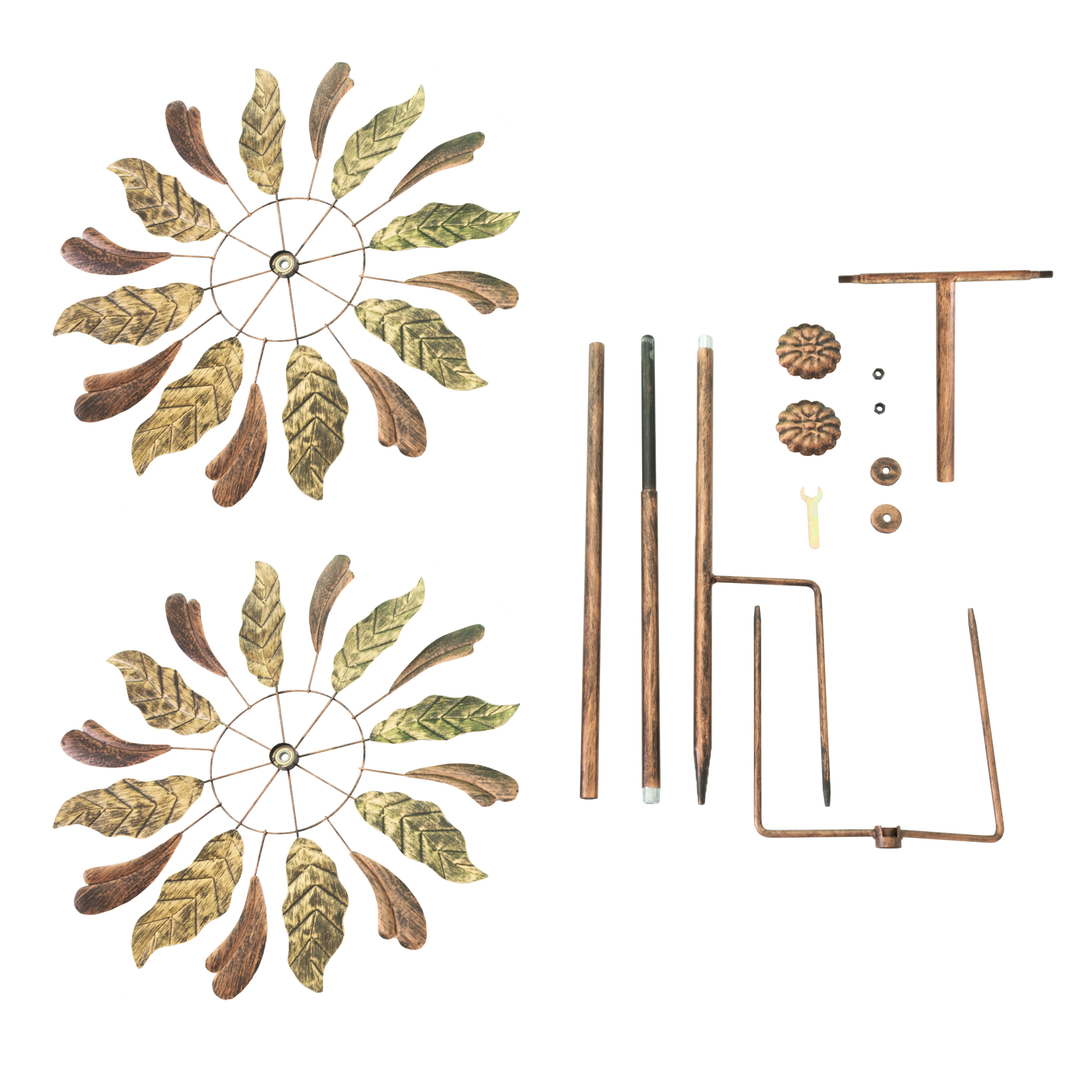 Windrad “Leaves” mit 2 gegenläufigen Propellern, Gartendeko, 213 cm hoch NA184 Windrad “Leaves” mit 2 gegenläufigen Propellern, Gartendeko, 213 cm hoch NA184