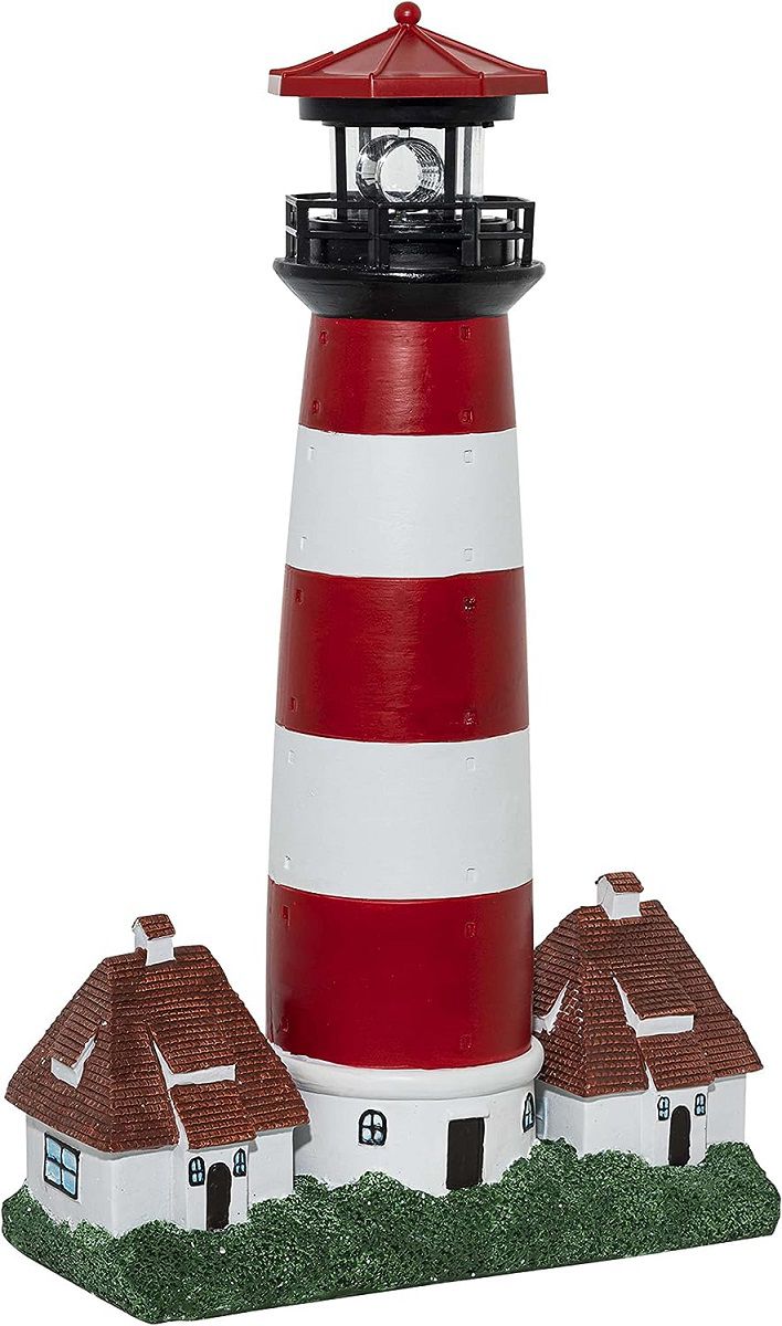 LED Solar Leuchtturm mit rotierender Leuchte, 43 cm hoch HH-70462 LED Solar Leuchtturm mit rotierender Leuchte, 43 cm hoch HH-70462