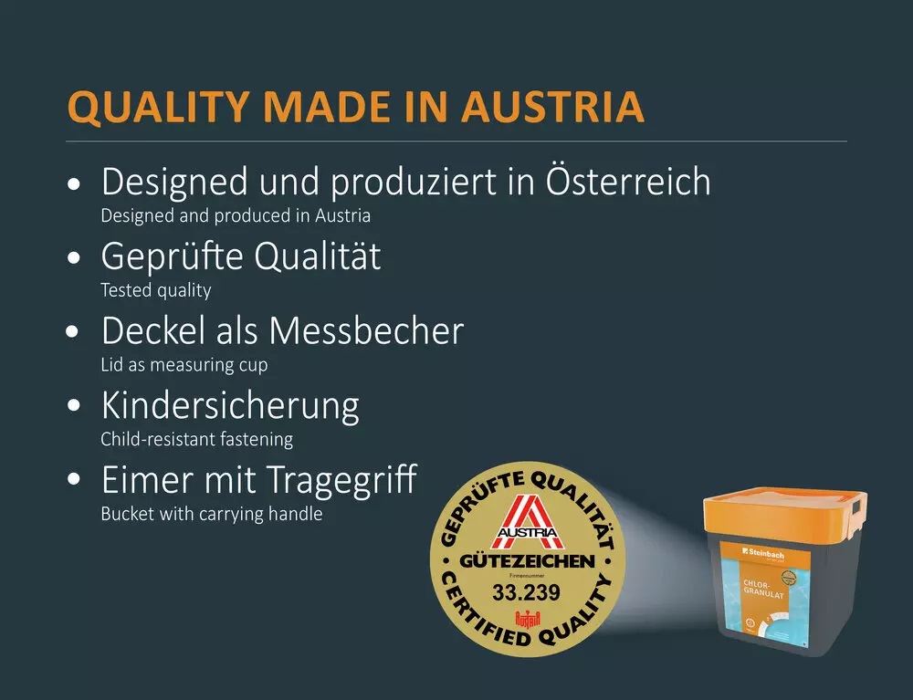 Chlorgranulat Pool, 1Kg, Chlor zur Wasserpflege IN-0751201TD08 Chlorgranulat Pool, 1Kg, Chlor zur Wasserpflege IN-0751201TD08