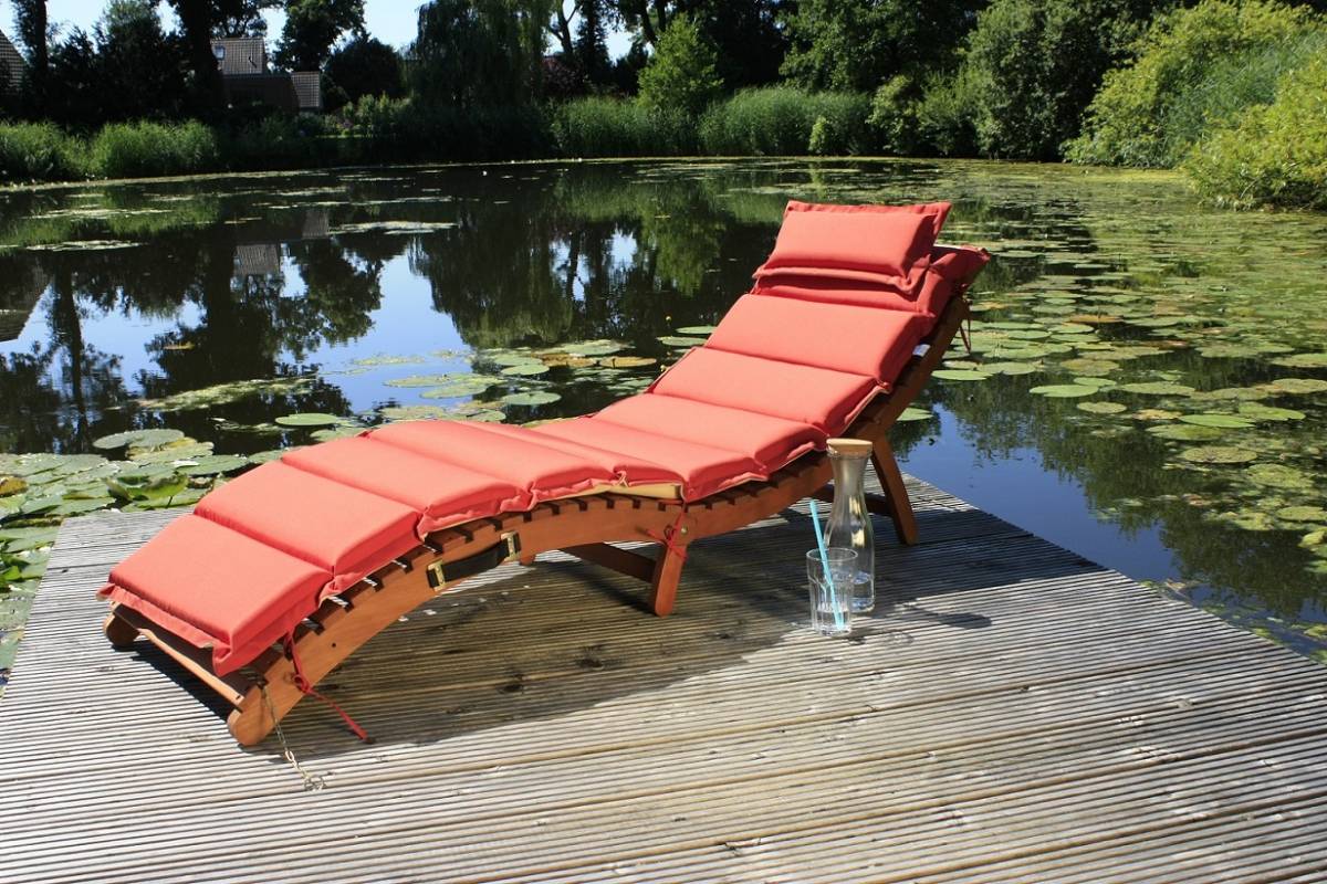 Faltliege NASSAU, Eukalyptus, inkl. Wendeauflage HI-985087