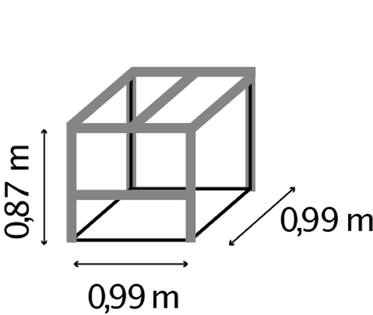 Aluminium-Komposter TAMI, mit Deckel und Klappe EPH-40003415
