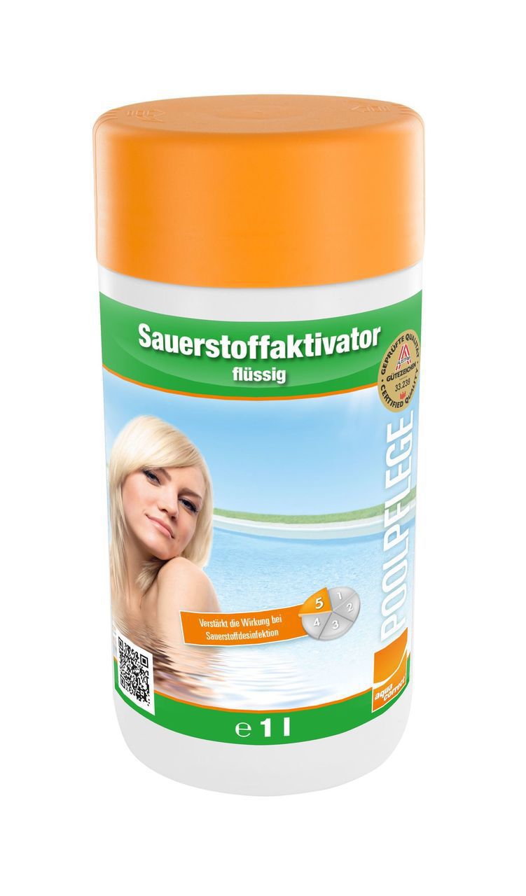 Sauerstoffaktivator Pool, 1l Flasche, chlorfrei, Wasserpflege IN-07535S01TD08 Sauerstoffaktivator Pool, 1l Flasche, chlorfrei, Wasserpflege IN-07535S01TD08
