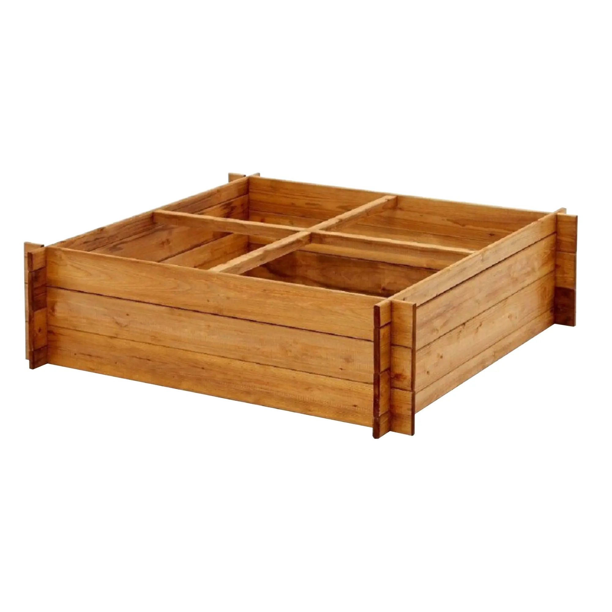 Pflanzkasten aus Holz, Kräuterbeet mit 4 Pflanzzonen, Hochbeet 100 x 100 x 30 cm (L x B x H) NA129_B Pflanzkasten aus Holz, Kräuterbeet mit 4 Pflanzzonen, Hochbeet 100 x 100 x 30 cm (L x B x H) NA129_B