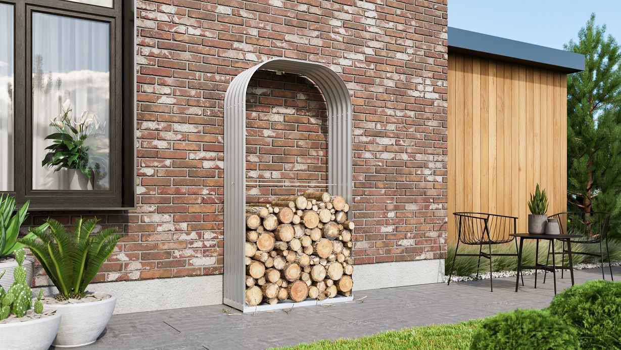 Kaminholzregal ARDOR aus Metall, Holzlager EPH-40002285