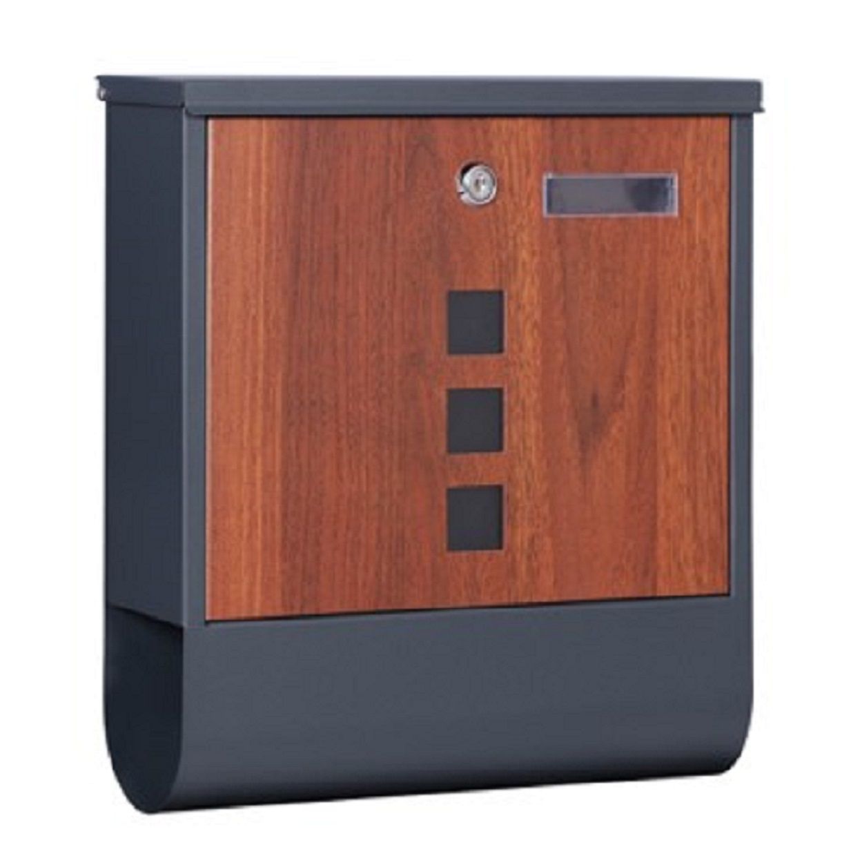 Briefkasten mit Zeitungsrolle, Wood 2, Postkasten mit Zeitungsfach WE-2645 Briefkasten mit Zeitungsrolle, Wood 2, Postkasten mit Zeitungsfach WE-2645