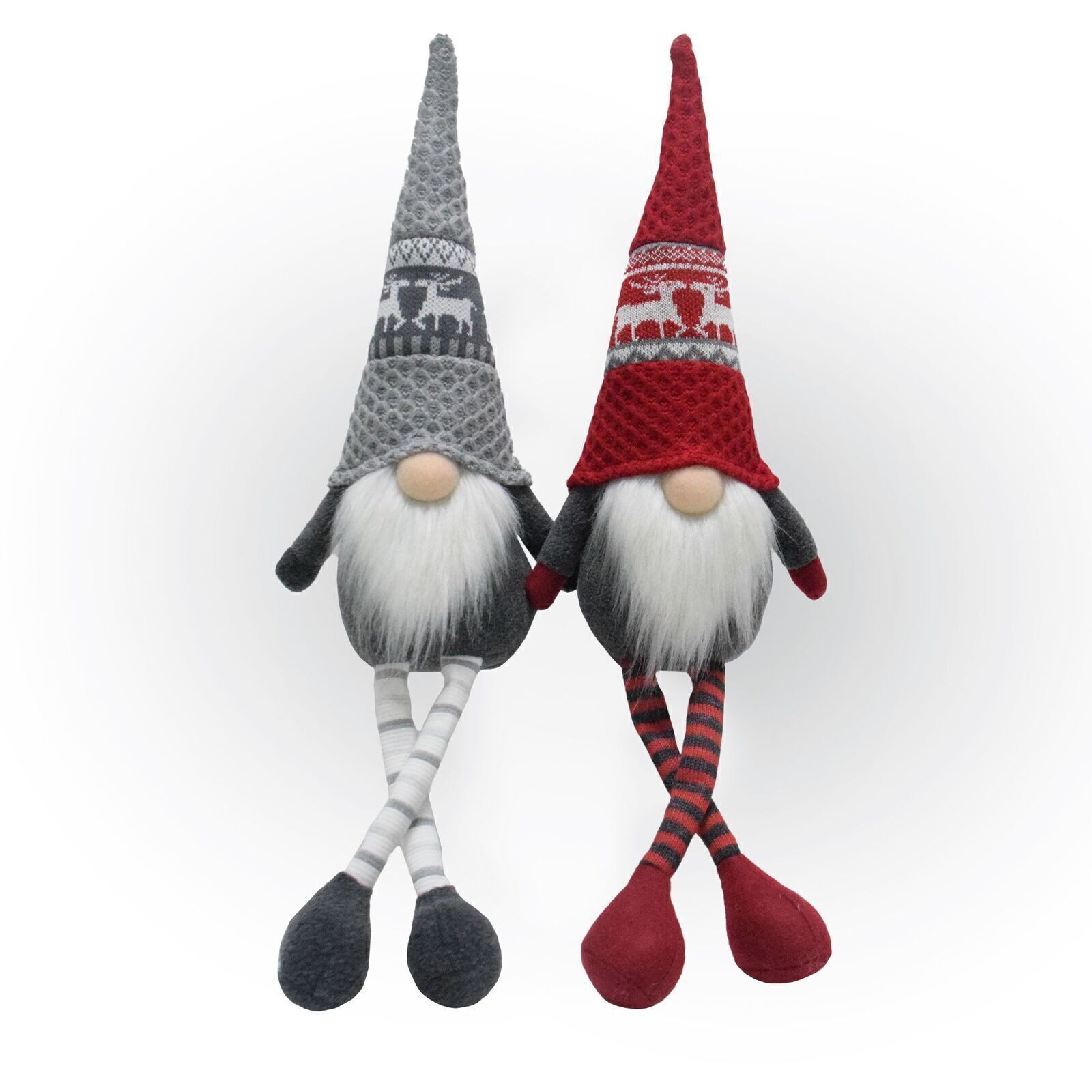 Wichtel 2er Set, Weihnachtswichtel als Kantenhocker, Gnome mit Strickmützen HL023 Wichtel 2er Set, Weihnachtswichtel als Kantenhocker, Gnome mit Strickmützen HL023