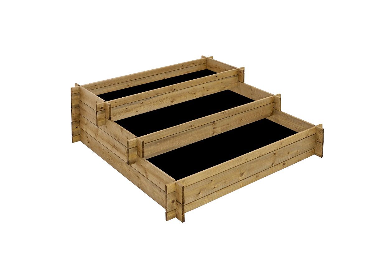 Stufenhochbeet aus Holz, 3 Pflanzbereiche, Hochbeet NA045_B Stufenhochbeet aus Holz, 3 Pflanzbereiche, Hochbeet NA045_B
