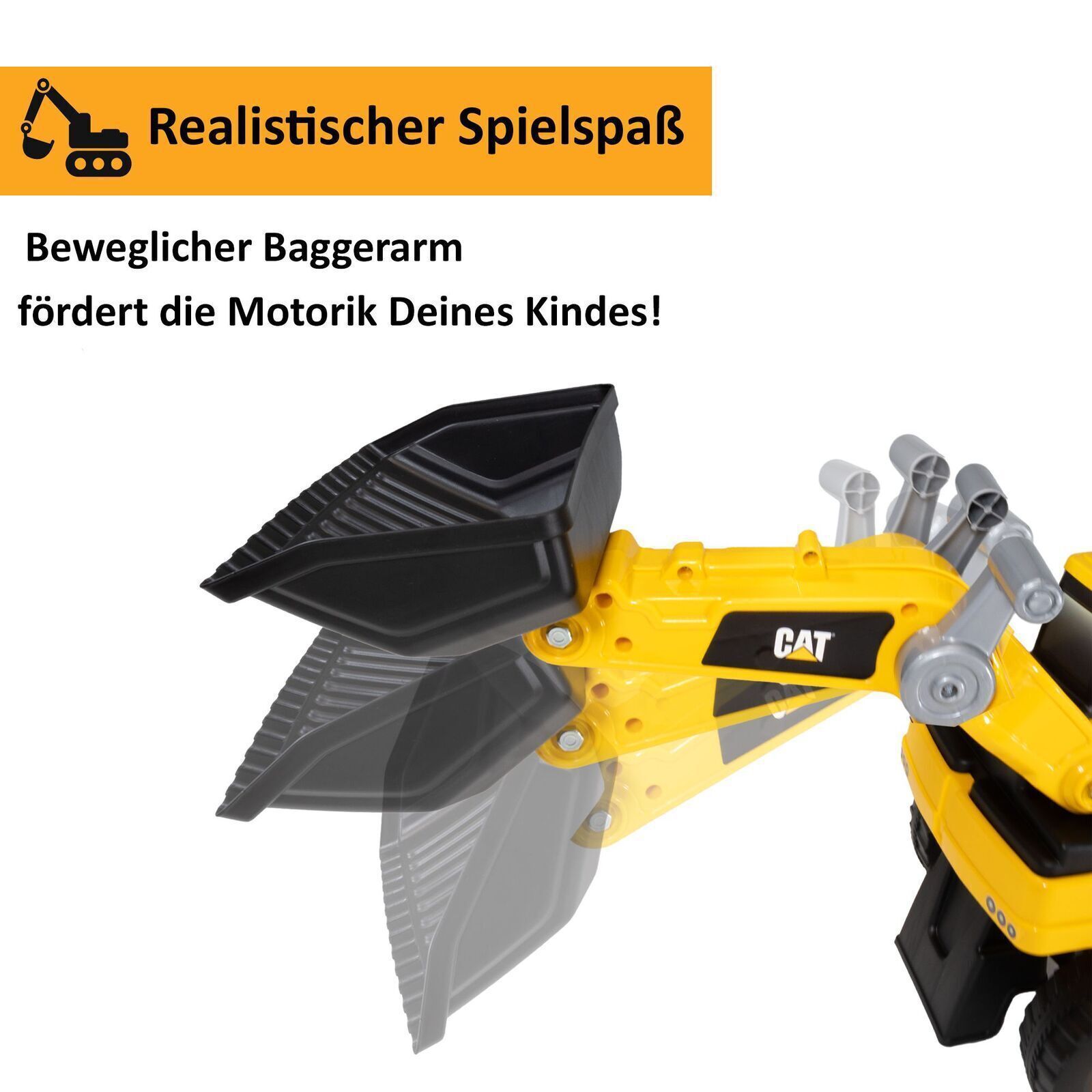 Rutschauto Radlader, Bagger zum draufsitzen, Sitzbagger mit beweglicher Schaufel PT014 Rutschauto Radlader, Bagger zum draufsitzen, Sitzbagger mit beweglicher Schaufel PT014