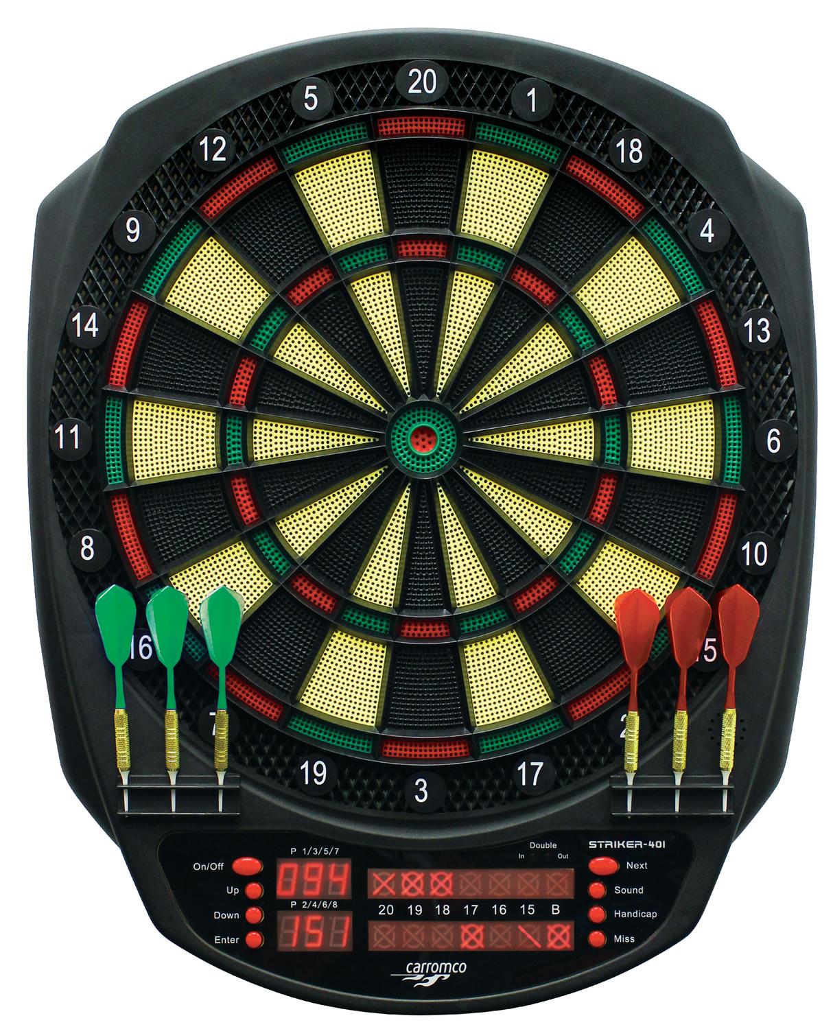 Elektronisches Dartboard STRIKER-401, Mit Adapter, 3-Loch Abstand CC-92445