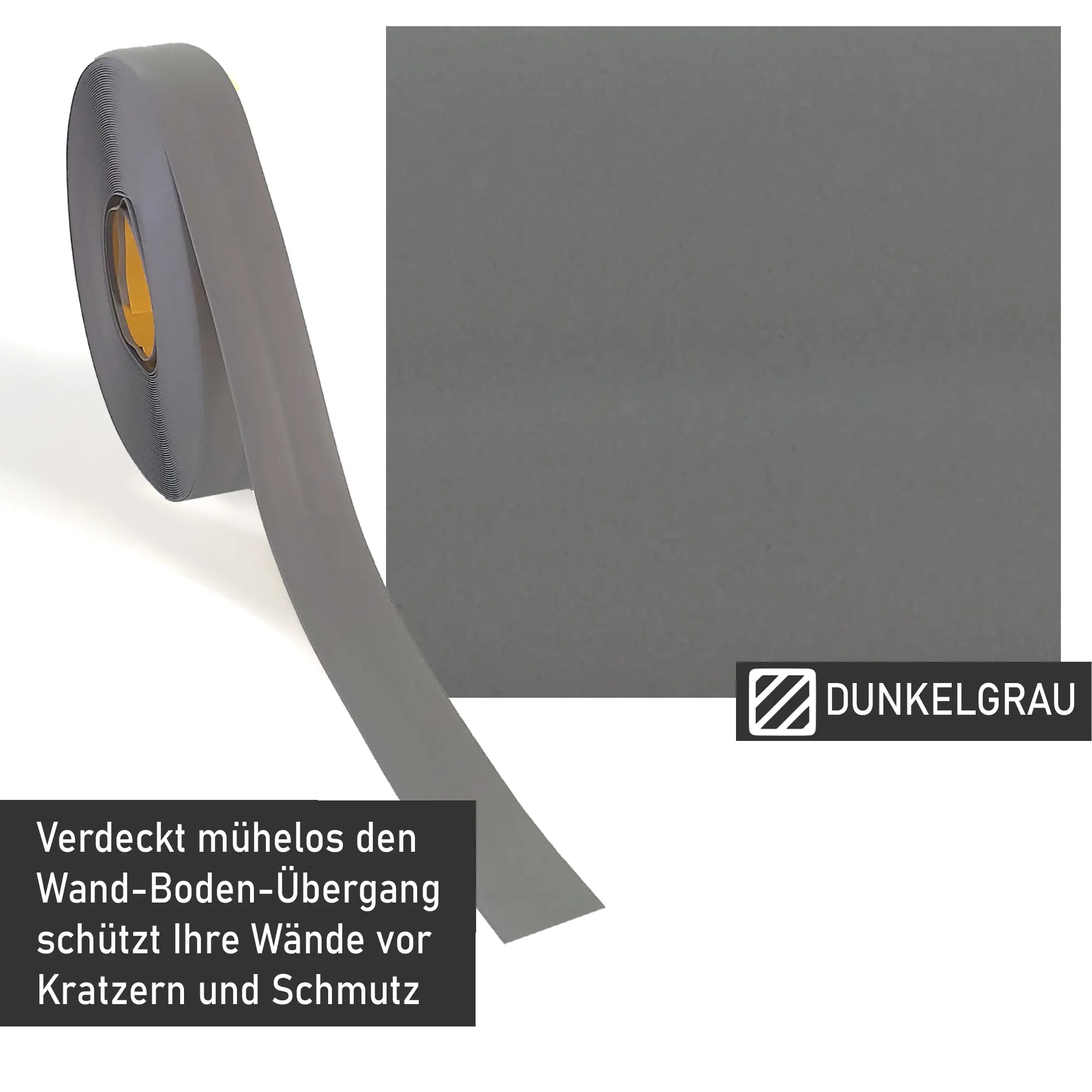 Knickwinkelleiste, PVC, 25m, grau, selbstklebend, Sockelleiste MS012 Knickwinkelleiste, PVC, 25m, grau, selbstklebend, Sockelleiste MS012