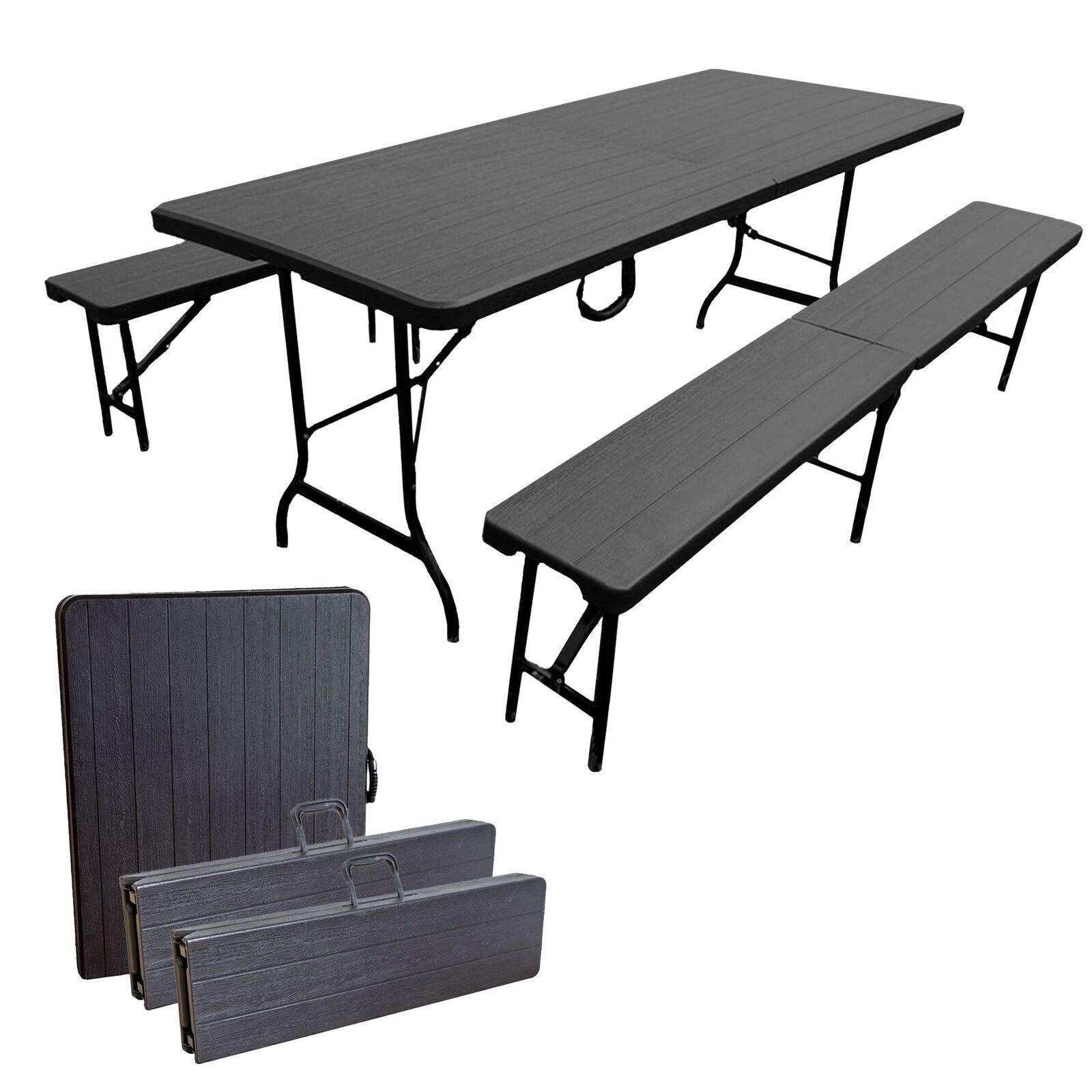 Bierzeltgarnitur Set mit 2x Bierbank und 1x Buffettisch, klappbare Biertischgarnitur TB013_SET Bierzeltgarnitur Set mit 2x Bierbank und 1x Buffettisch, klappbare Biertischgarnitur TB013_SET