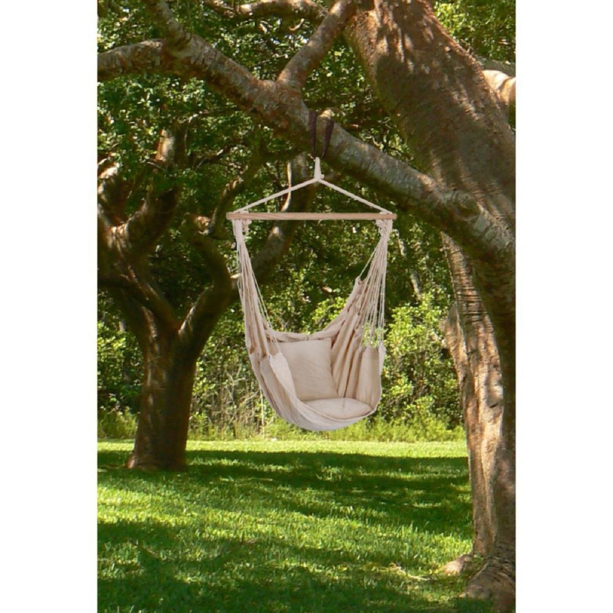 Hängesessel aus Stoff mit zwei Kissen, Hängeschaukel HI-507017