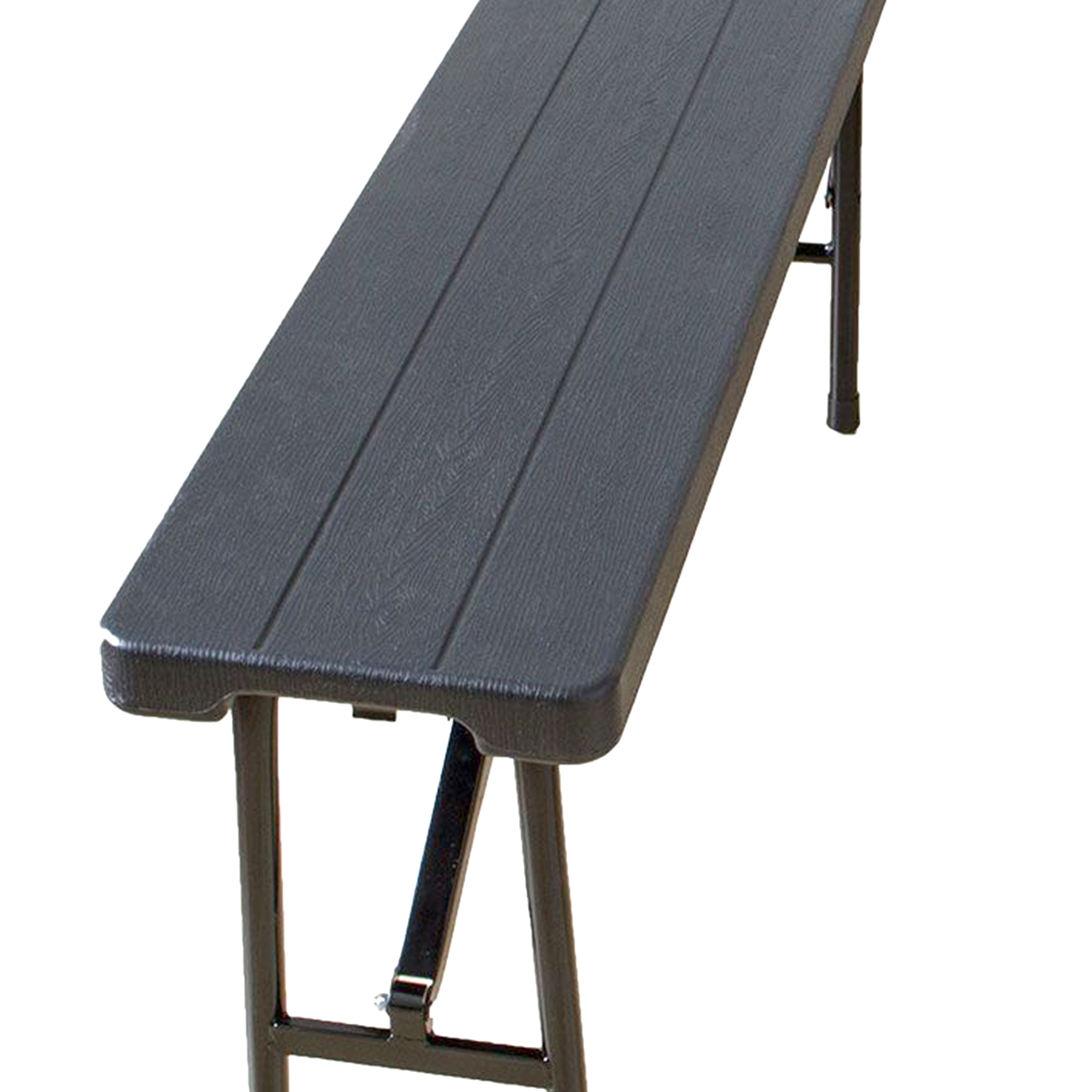 Klappbank im 2er Set, mobile Sitzbank 180 x 25 cm, klappbare Bierbank für 4 Personen TB014